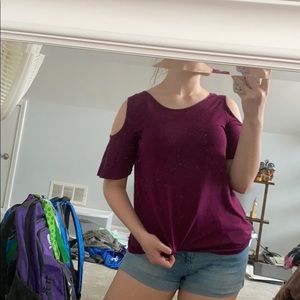 Comfortable Off-the-Shoulder Purple Old Navy Top
